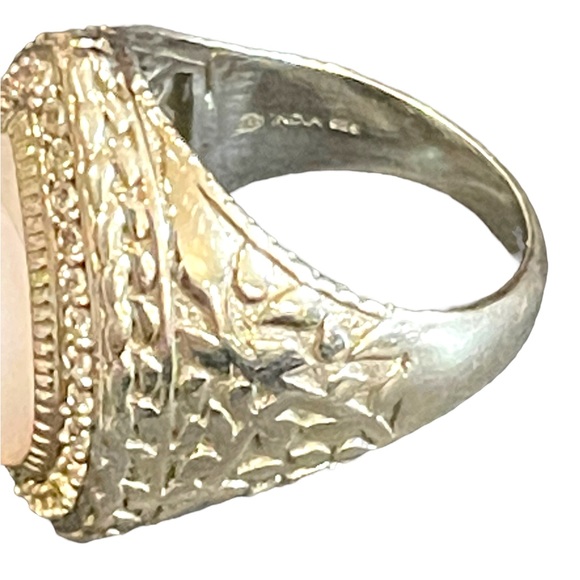 Stunning designer DP 925 sterling Moonstone fancy heavy handmade ring - Picture 6 of 11